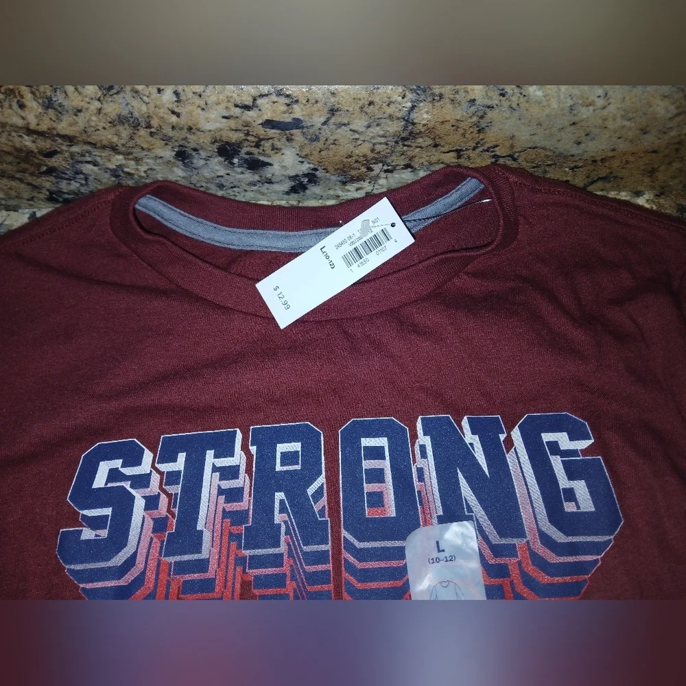 Old Navy Boys Size Large Long Sleeve Graphic Tea Size 10-12 - Picture 3 of 3